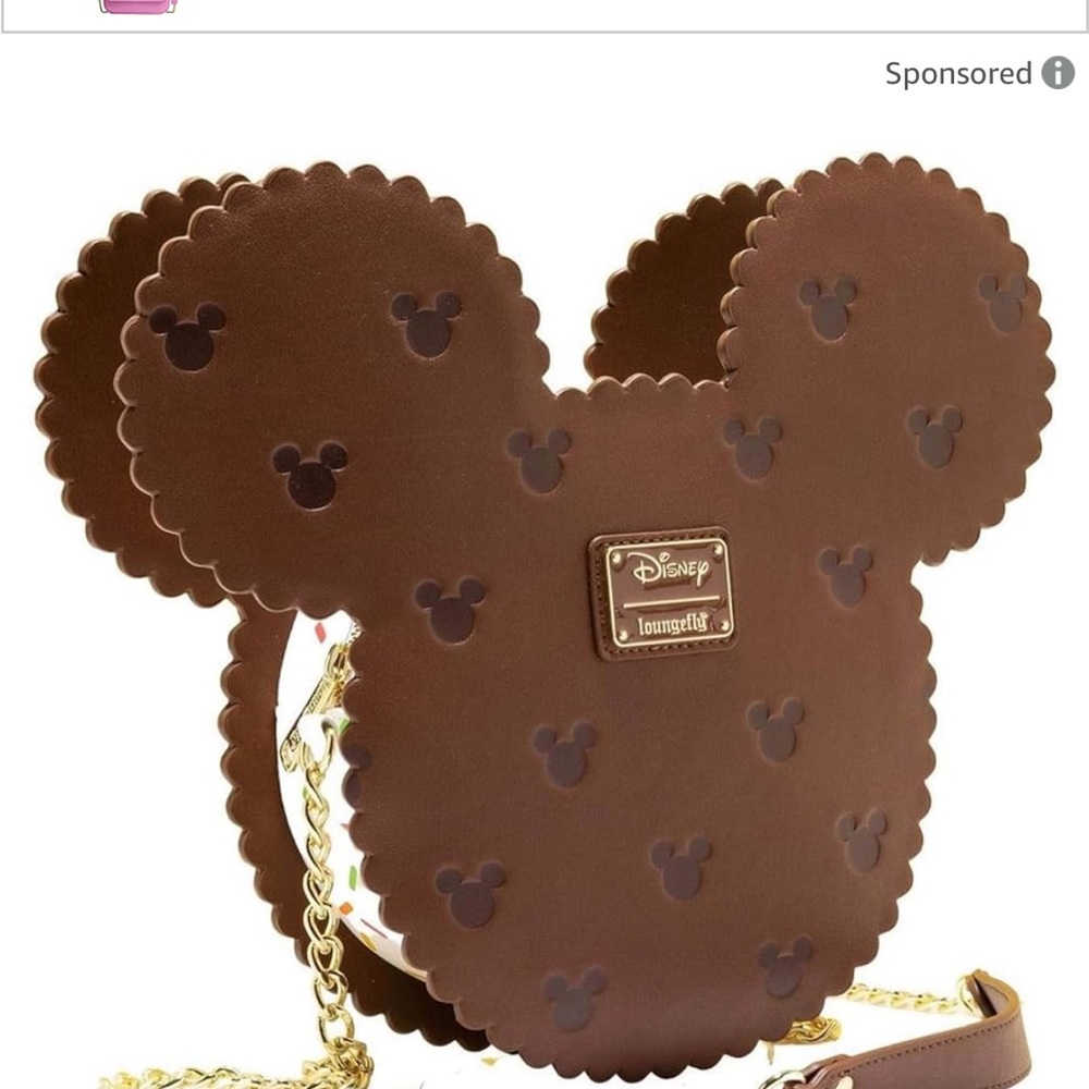 Disney Mickey Mouse  Brown Ice Cream Sandwich Crossbody